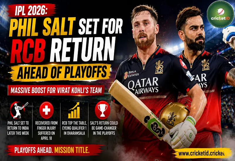 IPL 2026 Phil Salt Set for RCB Return Ahead of Playoffs, Massive Boost for Virat Kohli’s Team