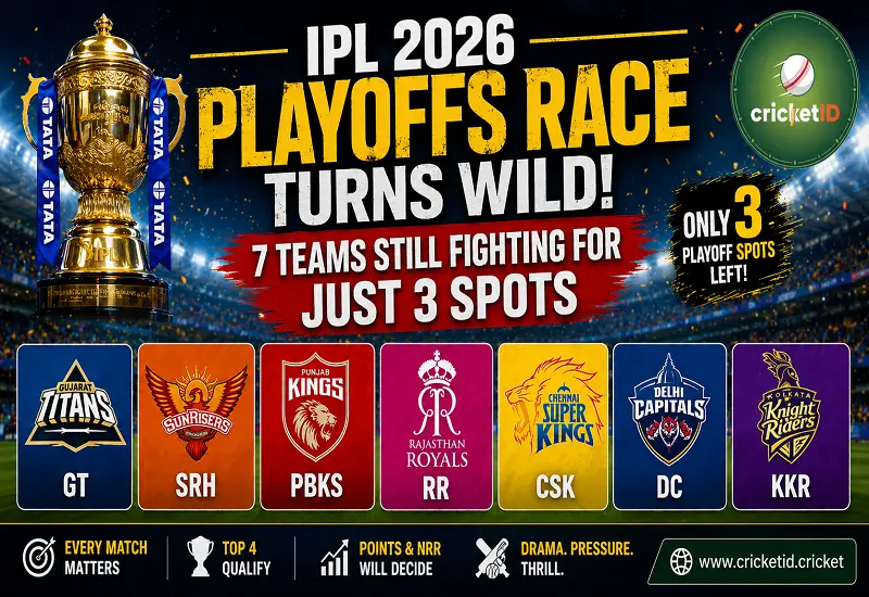 IPL 2026 Playoffs Race Turns Wild: 7 Teams Still Fighting for Just 3 Spots