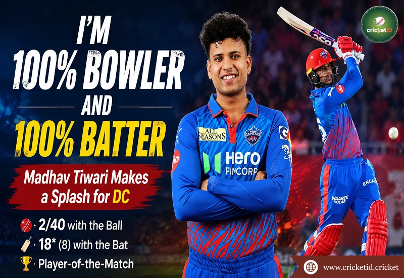 Who is Madhav Tiwari? ‘I'm 100% Batter and 100% Bowler’ DC’s New Hero Shocks PBKS in Thriller