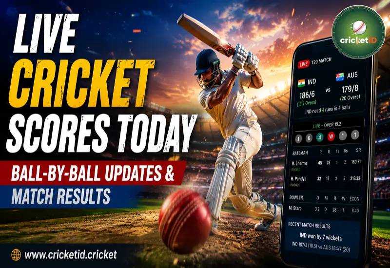 Live Cricket Scores Today Ball-by-Ball Updates & Match Results