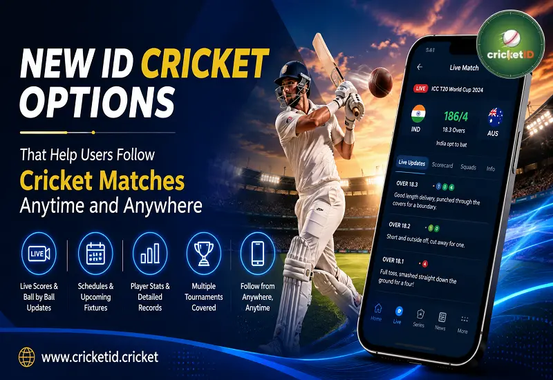 New ID Cricket Options That Help Users Follow Cricket Matches Anytime and Anywhere