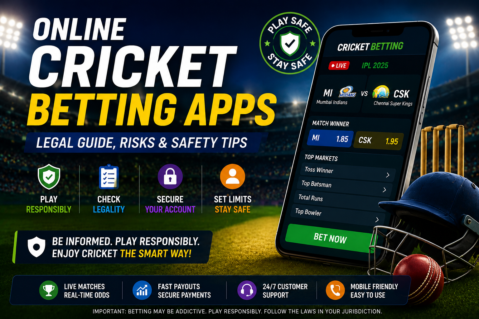 Top 3 online cricket betting apps