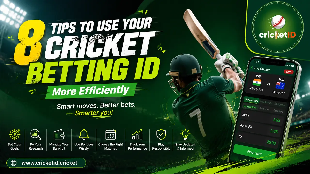8 Tips to Use Your Cricket Betting ID More Efficiently
