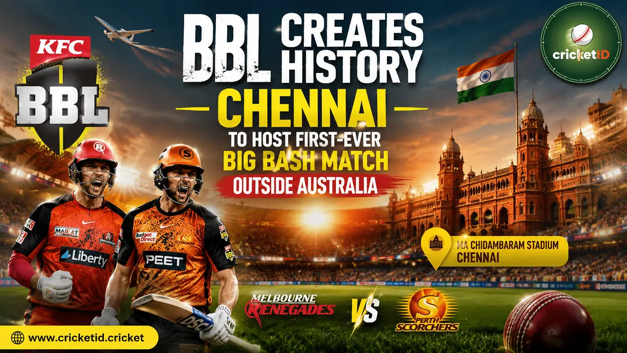 BBL Creates History Chennai to Host First-Ever Big Bash Match Outside Australia