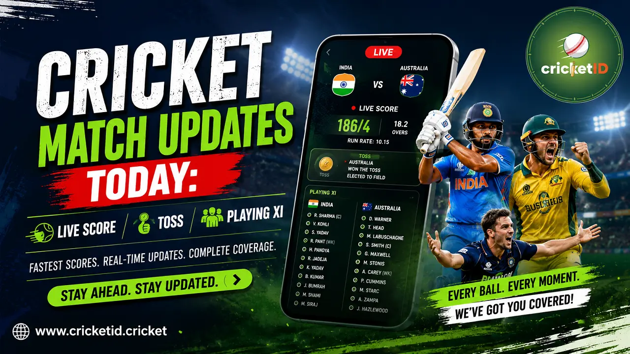 Cricket Match Updates Today Live Score, Toss & Playing XI