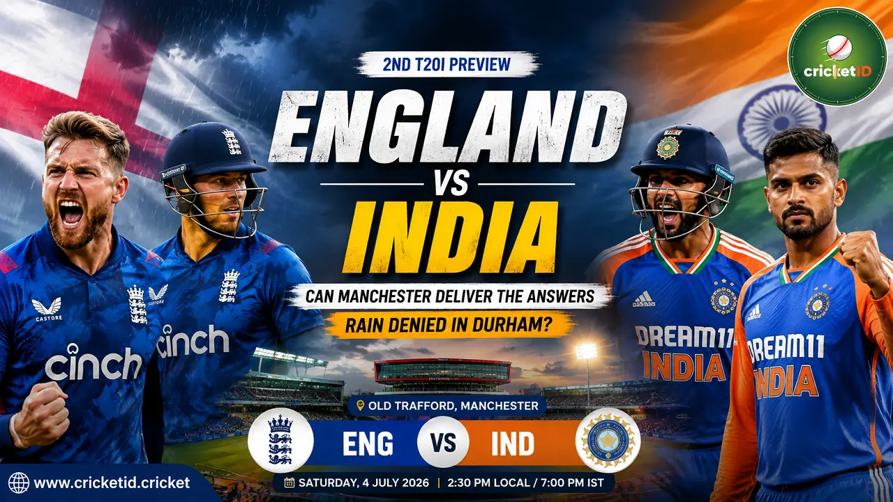 England vs India 2nd T20I Preview Can Manchester Deliver the Answers Rain Denied in Durham